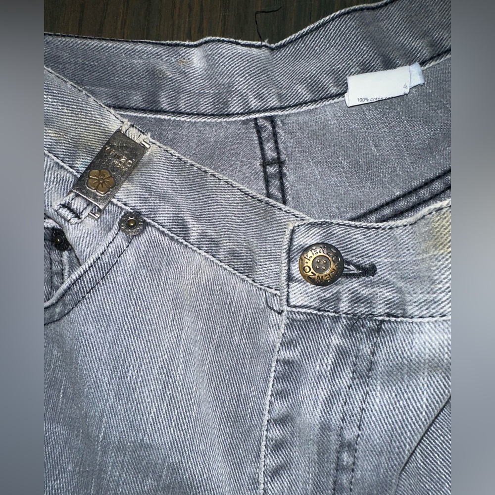 KENZO Women’s Light Grey Denim Straight Leg Jeans Size 28 - Picture 3 of 4